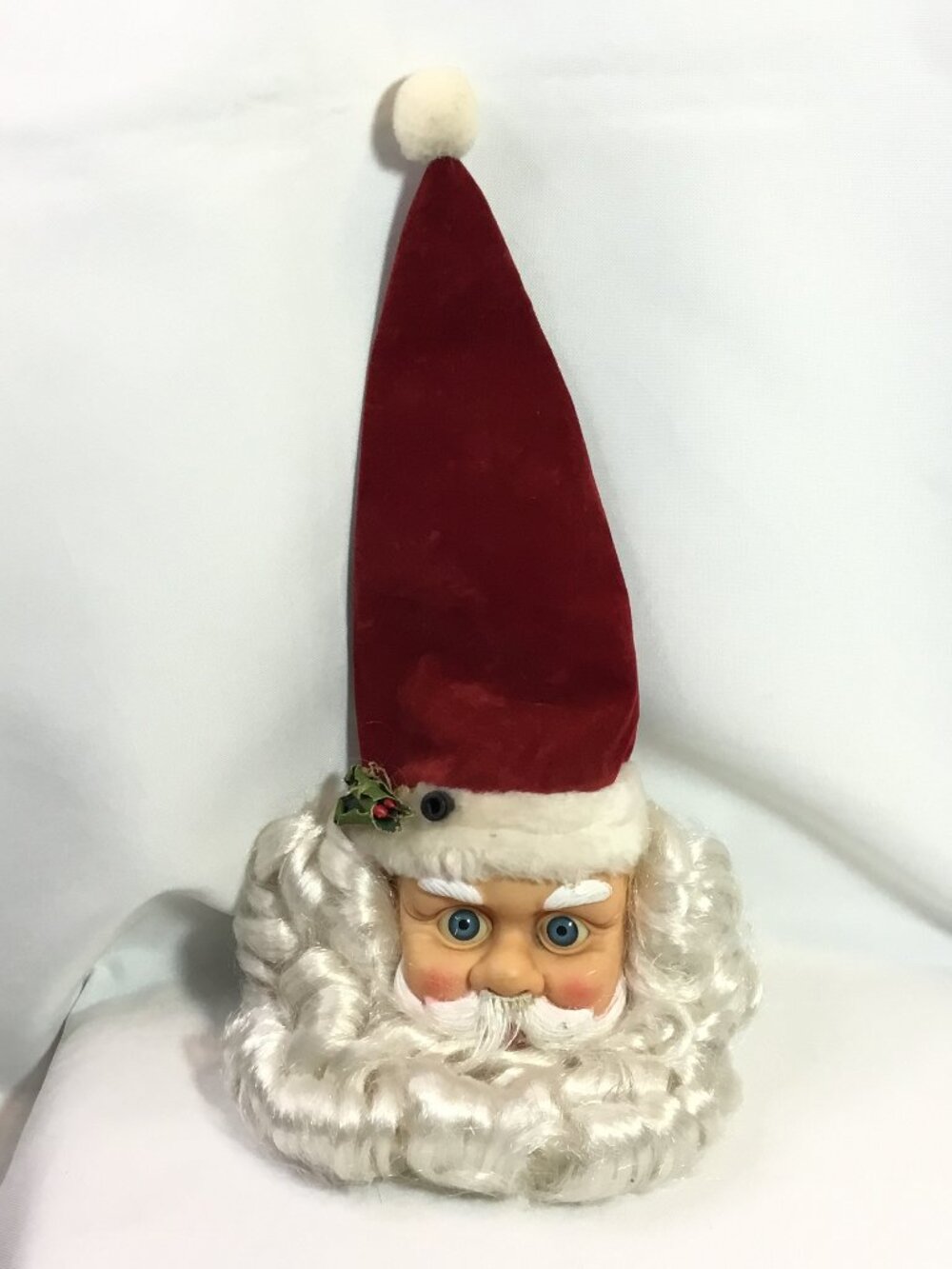 VINTAGE Motion Activated Talking Santa Head Hanging Decoration *See Video*